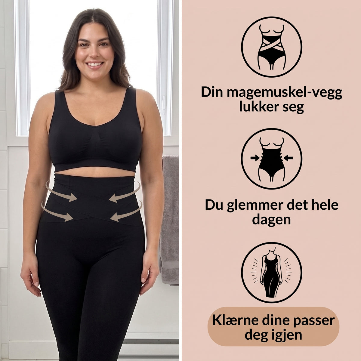 Postpartum-truse — 360° kompresjon